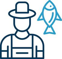 Fisherman Vector Icon Design