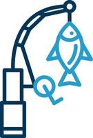 Fishing Rod Vector Icon Design