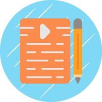 Script Writing Vector Icon Design