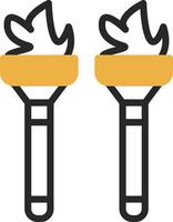 Flambeaux Vector Icon Design