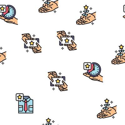 professional worker person job vector seamless pattern