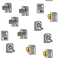 documento papel archivo negocio página vector sin costura modelo