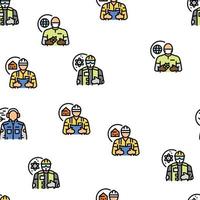 engineer technology work man vector seamless pattern