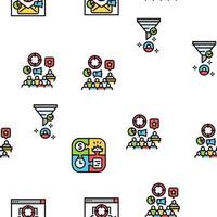 lead marketing generation vector seamless pattern