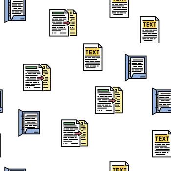 document paper file business page vector seamless pattern