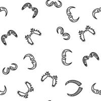 horn animal wildlife nature vector seamless pattern
