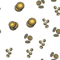 coin gold money cash bank vector seamless pattern