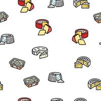 cheese food slice piece dairy vector seamless pattern