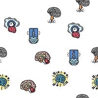 brain human mind head idea vector seamless pattern