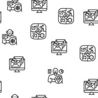 lead marketing generation vector seamless pattern