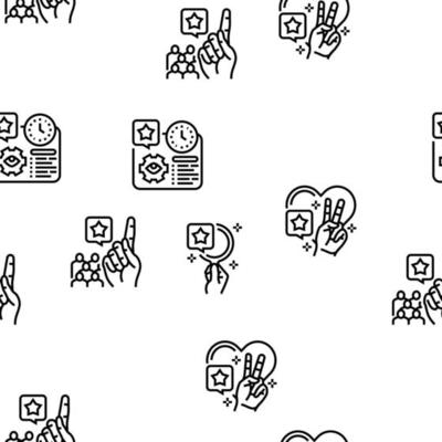 professional worker person job vector seamless pattern