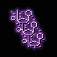 health molecular structure neon glow icon illustration vector