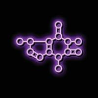 molecular structure neon glow icon illustration vector