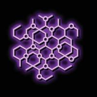 technology molecular structure neon glow icon illustration vector