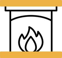 Fireplace Vector Icon Design