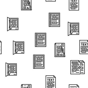 documento papel archivo negocio página vector sin costura modelo