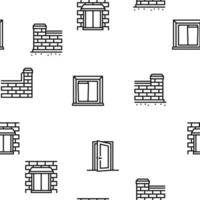 building house structure vector seamless pattern