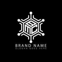 BMC creative technology monogram initials letter logo concept. AOE Unique modern flat abstract vector polygon shape letter logo.