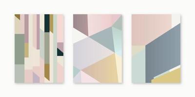 Abstract geometric background in pastel colors vector