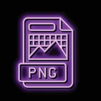 png file format document neon glow icon illustration vector