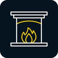 Fireplace Vector Icon Design