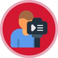 Camera Man Vector Icon Design