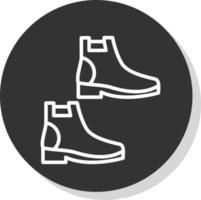 diseño de icono de vector de botas