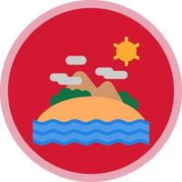 Island Vector Icon Design