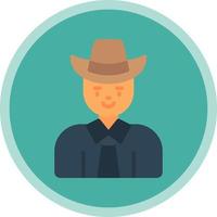 Cow Boy Vector Icon Design