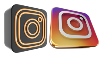instagram 3d logo sur transparent Contexte. png