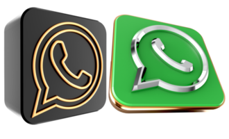 Whats app 3d logo on transparent background png