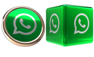 Whats app 3d logo on transparent background png