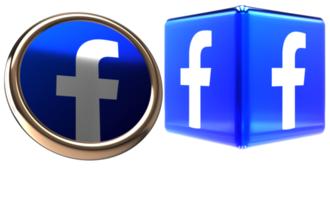 facebook 3d logo Aan transparant achtergrond png