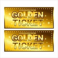 golden ticket modern illustration design vector. vector