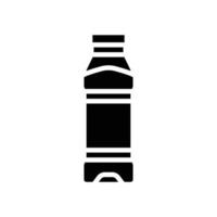 vacío jugo el plastico botella glifo icono vector ilustración