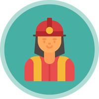 Firefighter Vector Icon Design