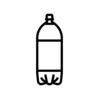 bebida soda el plastico botella línea icono vector ilustración