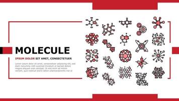 molecular science chemistry atom landing header vector