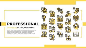 professional worker person job landing header vector