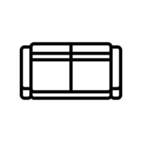 sofa two sections top view line icon vector illustration