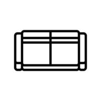 sofa two sections top view line icon vector illustration