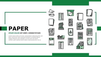 paper document office note page landing header vector