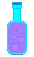 potion icon container and bottle blue on white background vector