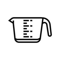 medición taza cocina utensilios de cocina línea icono vector ilustración