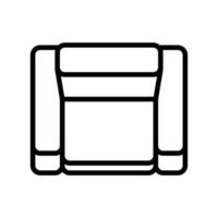 chair top view line icon vector illustration