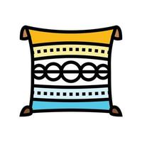 boho pillow living room color icon vector illustration