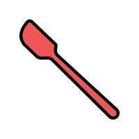 silicone spatula kitchen cookware color icon vector illustration