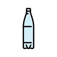 envase agua el plastico botella color icono vector ilustración