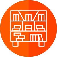 Bookshelve Vector Icon Design