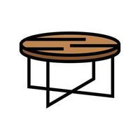 coffee table living room color icon vector illustration